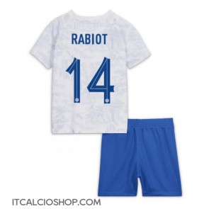 Francia Adrien Rabiot #14 Seconda Maglia Bambino Mondiali 2022 Manica Corta (+ Pantaloni corti)